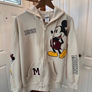 Disney Mickey Mouse Ivory Zip-Up